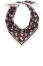 view 3 of 4 Maria Triangle Scarf in Brown Multi