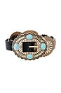 view 3 of 3 CEINTURE GYPSY in Black & Turquoise
