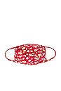 view 2 of 3 Protective Face Mask in Red Mini Floral