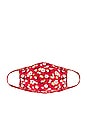view 3 of 3 Protective Face Mask in Red Mini Floral