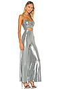 view 2 of 4 Yara Jumpsuit in Silver Metallic