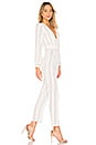 view 2 of 3 Study Abroad Jumpsuit in White Pinstripe