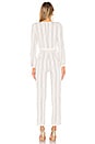view 3 of 3 Study Abroad Jumpsuit in White Pinstripe