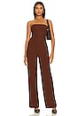 view 1 of 3 Abby Jumpsuit in Chocolate Brown