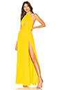 view 1 of 3 VESTIDO LARGO HALTER HAZEL in Canary Yellow