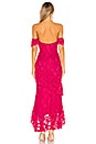 view 3 of 3 Rosewater Lace Gown in Hot Pink