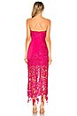 view 3 of 4 ROBE BUSTIER EN DENTELLE FRANZ in Fuchsia