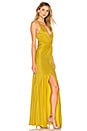 view 2 of 3 Xael Gown in Mustard Yellow