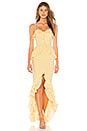 view 1 of 3 Melissa Gown in Cream Yellow