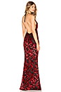view 1 of 5 Mazzy Gown in Red & Black