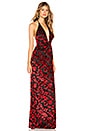 view 3 of 5 Mazzy Gown in Red & Black