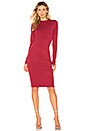 view 1 of 3 VESTIDO MIDI VIK in Dark Red