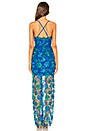 view 3 of 4 Tarron Gown in Green & Blue