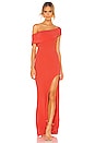 view 1 of 3 VESTIDO LARGO MARIGOLD in Red Orange