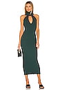 view 1 of 3 Cut Out Turtleneck Midi Dress in Emerald Green