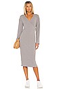 view 1 of 4 Charlie Wrap Midi Dress in Heather Grey