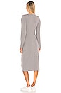 view 3 of 4 Charlie Wrap Midi Dress in Heather Grey