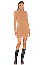 view 2 of 4 Mattia Turtleneck Dress in Cork Brown