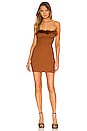 view 1 of 3 Hadley Faux Feather Trim Mini Dress in Birch