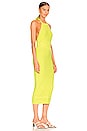 view 2 of 3 Morgan High Neck Halter Midi in Lime Green