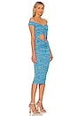 view 2 of 3 Dresden Off Shoulder Midi Dress in Bright Blue Spacedye