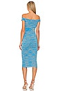 view 3 of 3 Dresden Off Shoulder Midi Dress in Bright Blue Spacedye