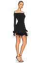 view 2 of 3 Ellerie Feather Knit Mini Dress in Black