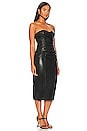 view 2 of 3 Faux Leather Spencer Midi Dress in Black