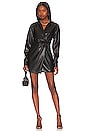 view 1 of 3 Faux Leather Spencer Mini Dress in Black