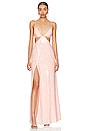 view 1 of 4 Leighton Sequin Gown in Champagne Pink