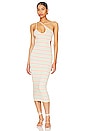 view 1 of 4 Nadira Cut Out Midi Knit Dress in Pastel Stripe