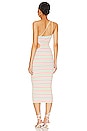 view 4 of 4 Nadira Cut Out Midi Knit Dress in Pastel Stripe