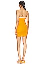 view 3 of 3 Maddison Mini Dress in Orange & White