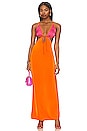 view 1 of 3 Sorbet Maxi Dress in Orange & Pink