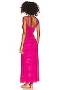 view 3 of 3 Tayla Pointelle Maxi Dress in Hot Pink