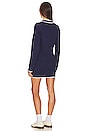view 3 of 4 Julienne Cable Knit Dress in Navy & Ivory