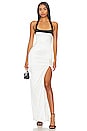 view 1 of 3 Shalia Gown in White & Black
