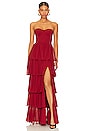 view 1 of 3 Hattie Gown in Deep Red