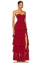 view 2 of 3 Hattie Gown in Deep Red