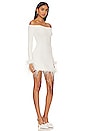 view 2 of 3 Ellerie Feather Knit Mini Dress in White