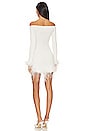 view 3 of 3 Ellerie Feather Knit Mini Dress in White