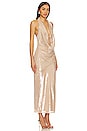 view 2 of 4 Stevie Sequin Midi Dress in Nude Neutral