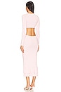 view 3 of 3 Wrenna Rosette Midi Dress in Blush Pink