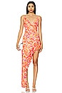 view 1 of 4 Lilo Asymmetrical Maxi Dress in Sunset Floral Multi