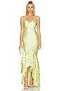 view 1 of 3 Cleo Gown in Melon Green