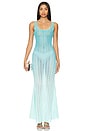 view 1 of 3 Katrina Mesh Maxi Dress in Blue Ombre