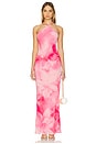 view 1 of 3 VESTIDO LARGO KIMA in Blur Floral Pink