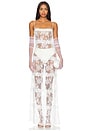 view 1 of 3 x Maggie MacDonald Millie Sheer Maxi Dress in White