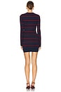 view 3 of 3 Alainna Striped Dress in Red & Navy