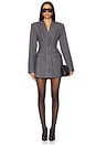 view 1 of 3 x Emily Gemma Adee Blazer Dress in Dark Grey